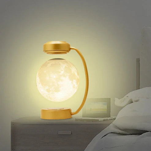 3D LED Moon Night Light Wireless Magnetic Levitating Rotating