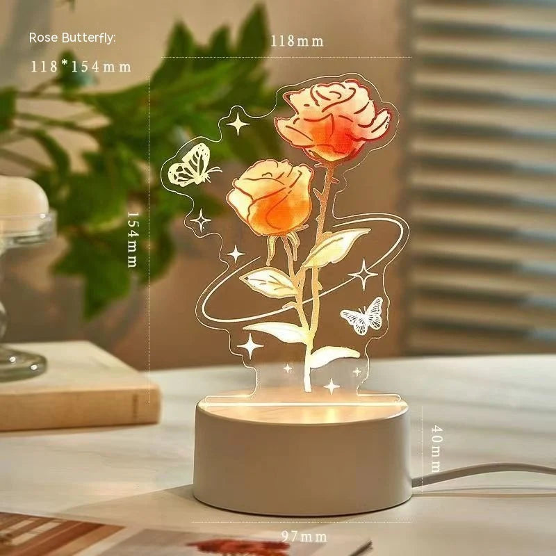 Rose Night Light Rechargeable