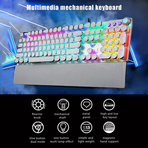 Punk Green Mechanical Gaming Keyboard